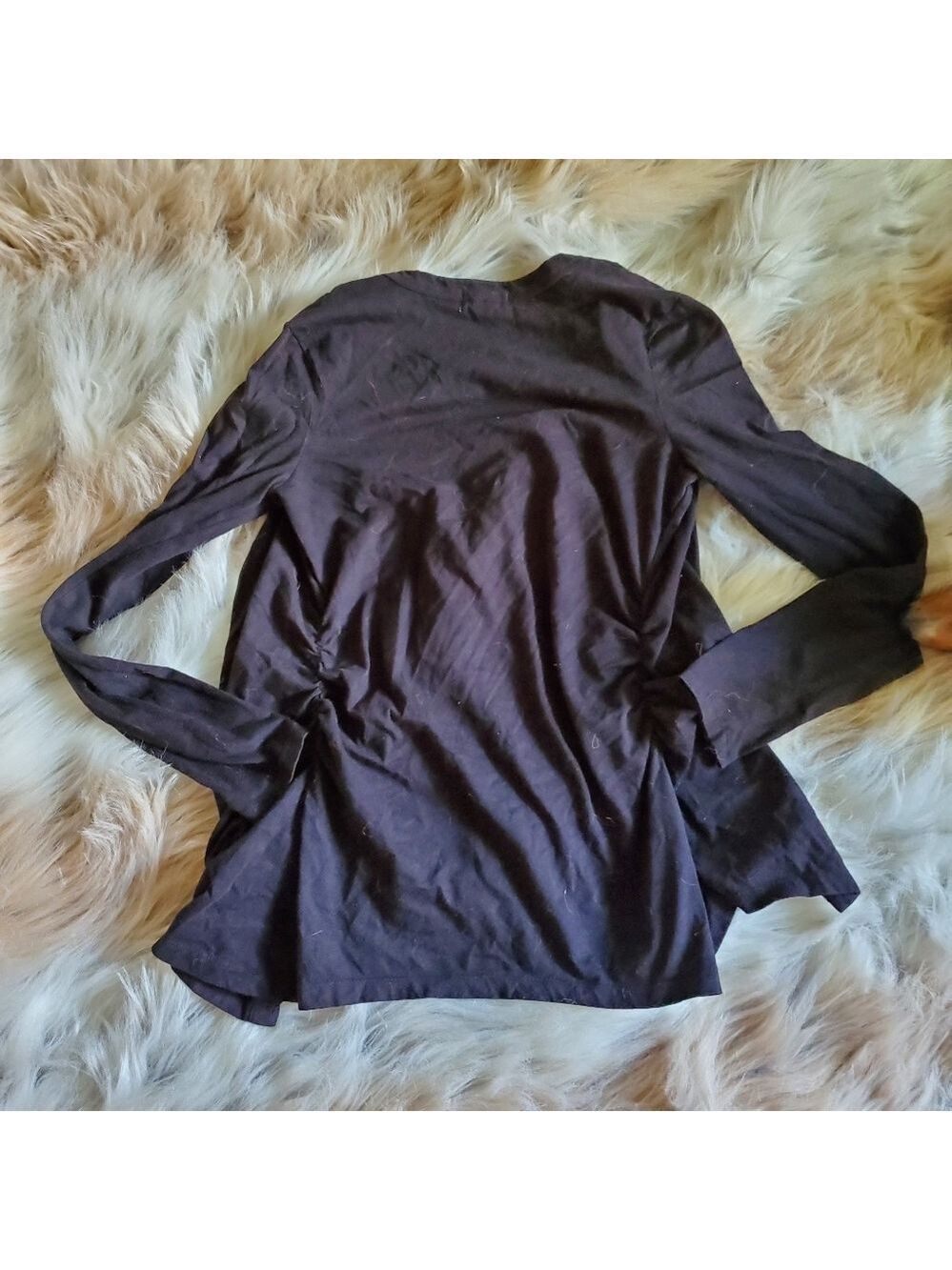 Black Ruched Cardigan - Picture 4 of 4
